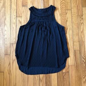 Anthropologie Maeve EUC Women's Clovis Pleated Black Sleeveless Top Size 6